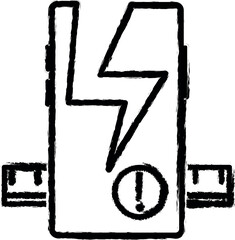 broken, danger, error, fix, phone, problem vector icon in grunge style