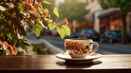 cafe break coffee drink outdoor coffee break illustration woman cup, relax recreation, background happy cafe break coffee drink outdoor coffee break