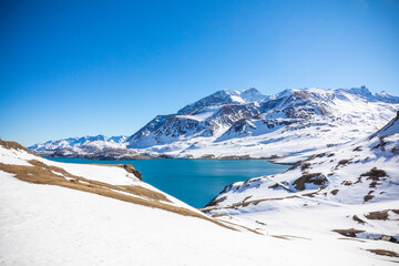 Lac du mont Cenis en hiver