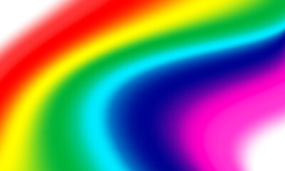 Beautiful curved rainbow blurred background