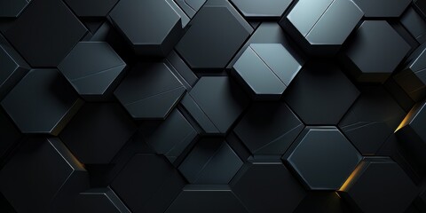 black hexagon concrete texture background with textures - obrazy, fototapety, plakaty