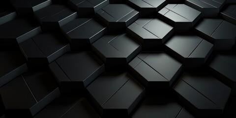 black hexagon concrete texture background with textures