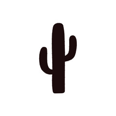 Cactus silhouette with thorns.