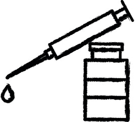 anaesthetic vector icon in grunge style