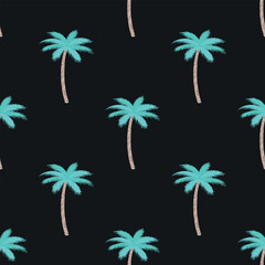 Fototapeta na wymiar Cool Palm Tree pattern. Summer fashion print. Seamless vector