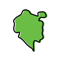 Denguélé department of Cote d'Ivoire map design