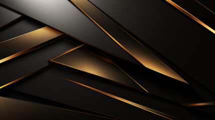 Abstract black and gold diagonal luxurious composition