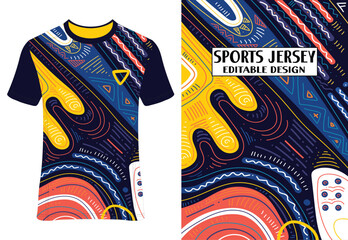 Sublimation Sports Jersey Tee Design | Athletic Apparel | Customizable Print | Performance Wear | Digital Art