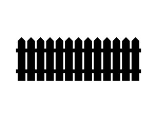 Garden fence flat vector