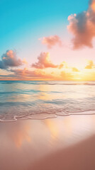 Fototapeta na wymiar Beautiful seascape at sunset. Seascape with beautiful sky and clouds.