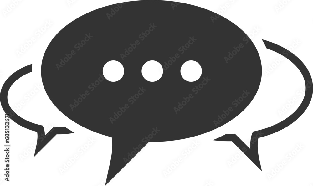 Poster talk bubble speech icon. blank empty bubbles vector design elements. chat on line symbol template. d