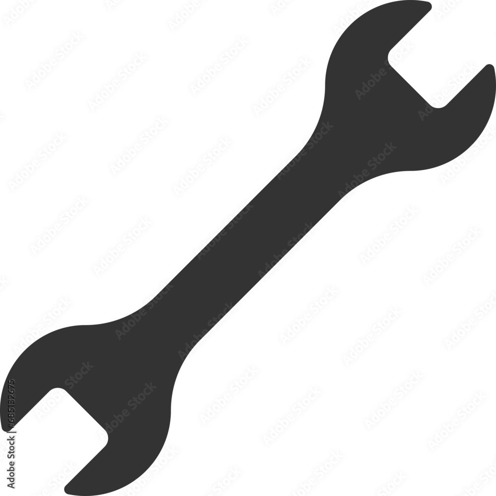 Aufkleber tools vector wrench icon. spanner logo design element. key tool isolated on white background.