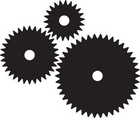 Setting icon vector with work cog gear element. Cogweel mechanism symbol.