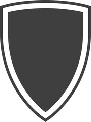 Shield black and white logo. Guarantee