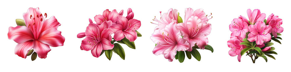 Azalea clipart collection, vector, icons isolated on transparent background