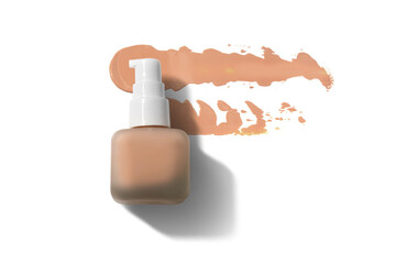 beauty cosmetic makeup skincare of smudge cc cream foundation primer cushion; product mockup on...