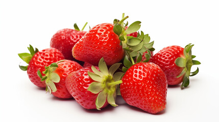 Strawberry composition isolated on white background