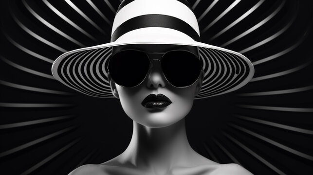 Portrait de femme glamour &agrave; la mode