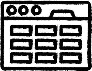 Obraz premium Browser, web site, interface vector icon in grunge style