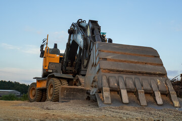 Obraz premium excavator in construction area