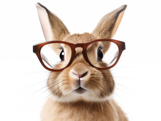 rabbit wearing glasses