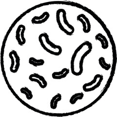 bacteria vector icon in grunge style