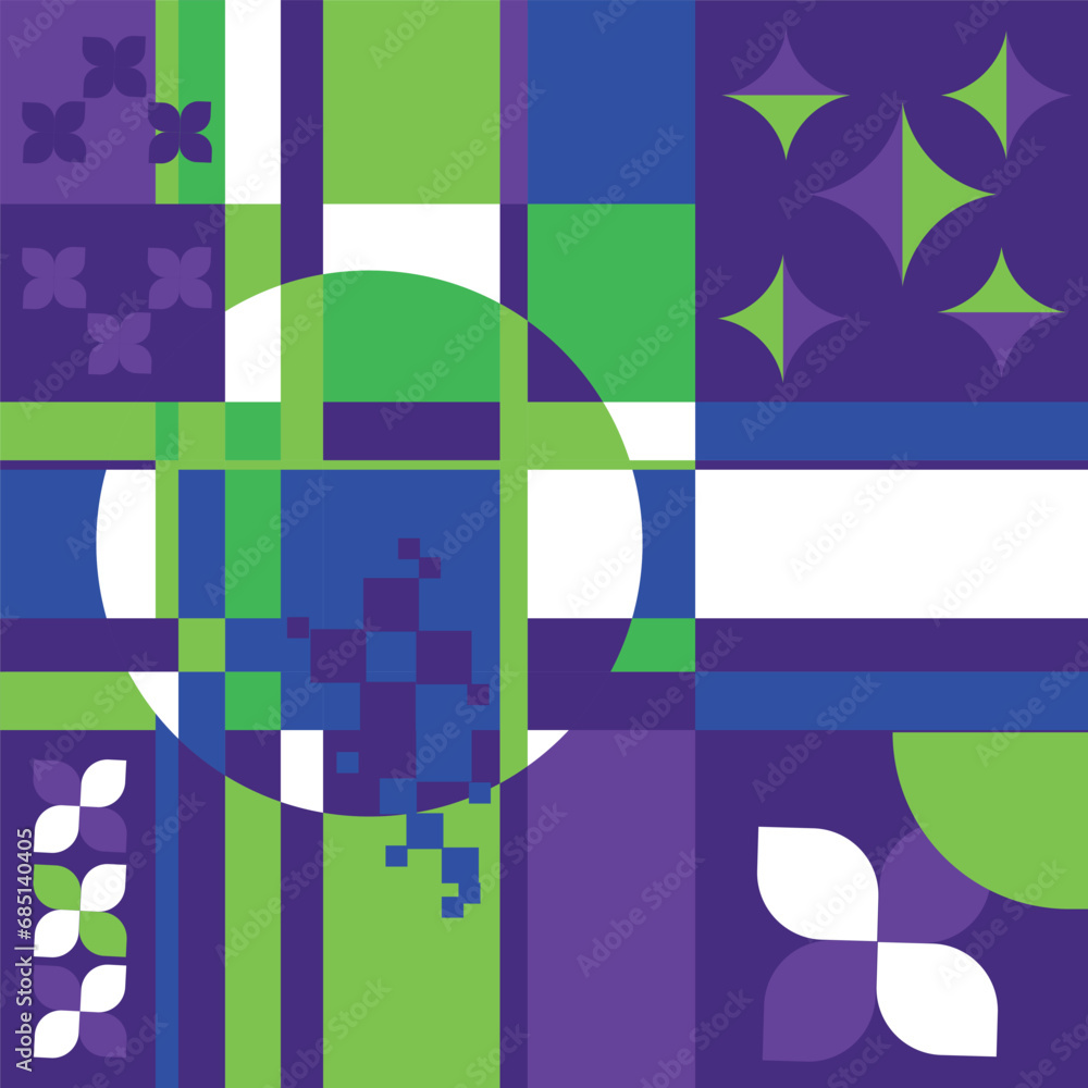 Poster geometric abstract background design.vector illustration.color neo geo poster.abstract color pattern