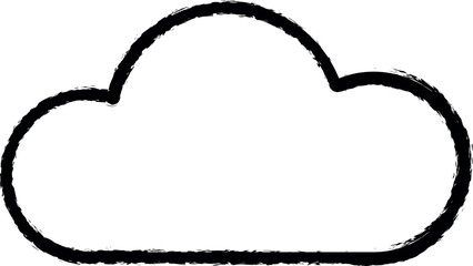 cloud vector icon in grunge style