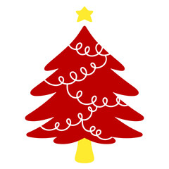 Christmas Tree Decoration Art, Design Illustration