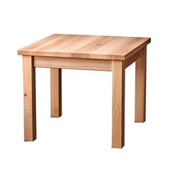 Table wooden furniture isolated on white transparent, PNG