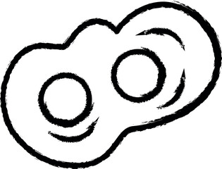 omelette vector icon in grunge style