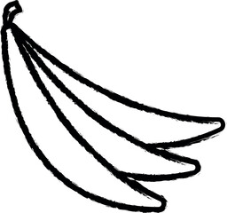 bananas outline vector icon in grunge style