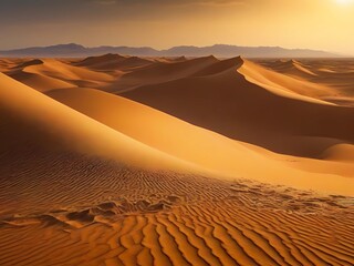 A barren and unforgiving desert landscape, a harsh and desolate expanse extends as far as the eye can see. 
