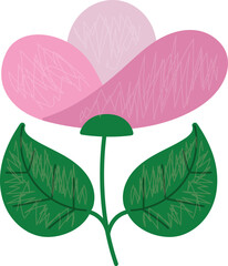 stylized rose flower illustration 