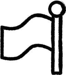 flag vector icon in grunge style