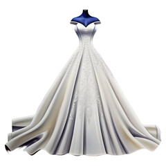 wedding dress 3D vector, generative ai