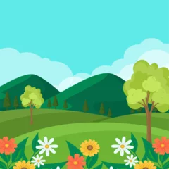 Plexiglas foto achterwand Spring nature landscape design background © AinStory