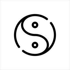 Obraz premium Yin and Yang vector symbol. isolated on white background