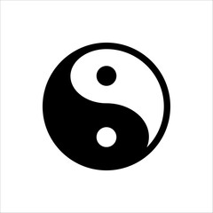 Yin and Yang vector symbol. isolated on white background