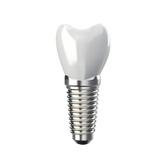 Dental implant isolated on transparent background