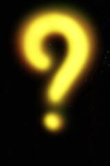 question mark illustration on black background