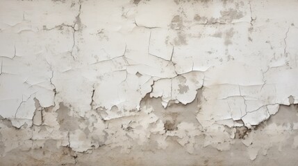 Architectural decay: texture of white dirty cracked wall with small straight fractures.