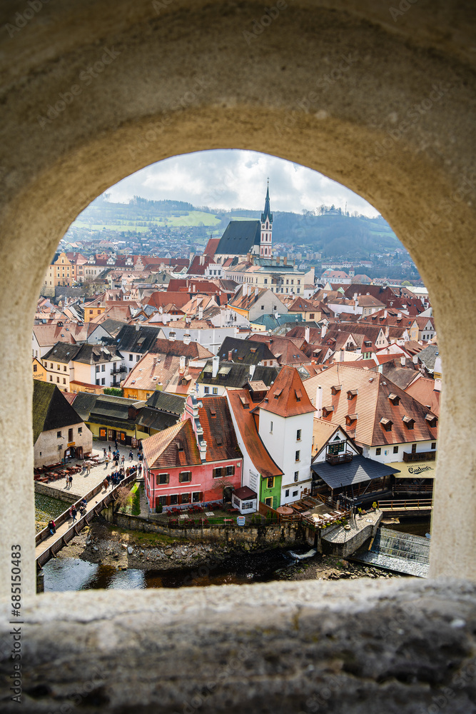 Canvas Prints Cesky Krumlov, Czech Republic, HDR Image