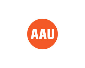 AAU logo design vector template