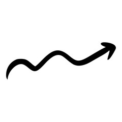 next or right wave arrow line doodle icon