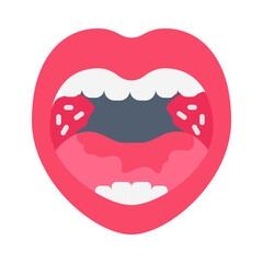 Tonsil icon in vector. Logotype