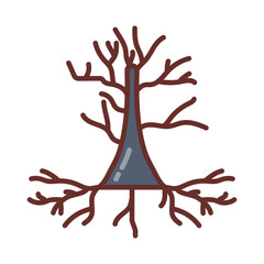 Pyramidal Cell icon in vector. Logotype