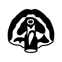 Diaphragmatic Muscle icon in vector. Logotype