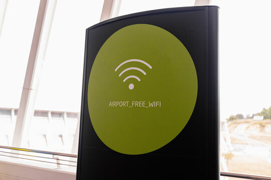 Signage with free service at airport