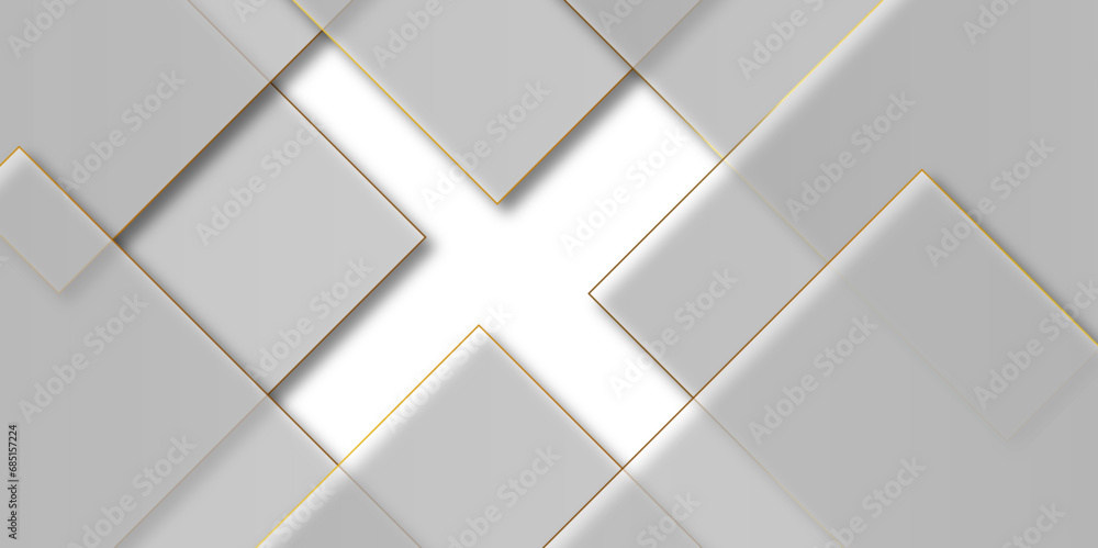 Poster abstract white grey and gold lines on light silver background modern design. vector abstract futuris